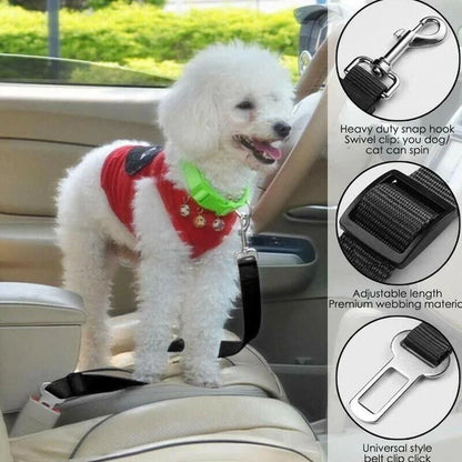 2 Pack Cat DOG PET Safety Seatbelt Car Vehicle Seat Belt Adjustable Harness Lead