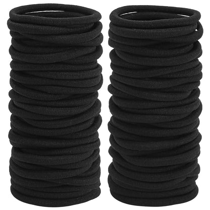 50PCS Womens Elastics Hair Tie, 4Mm Colorful Ponytail Holders Hair Bands for Medium to Thick Hair, Curly Hair, Women or Men (4Mm Colorful)