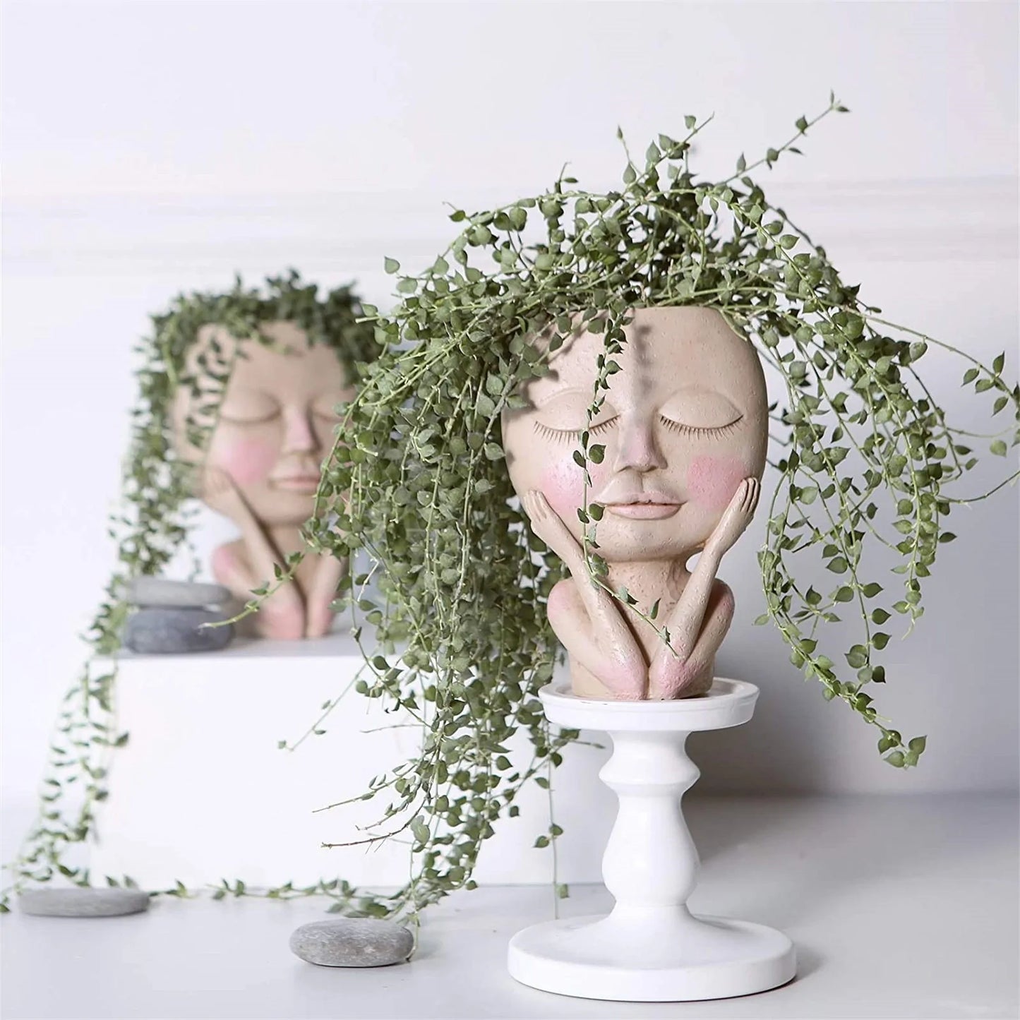 Girl Head Portrait Vase